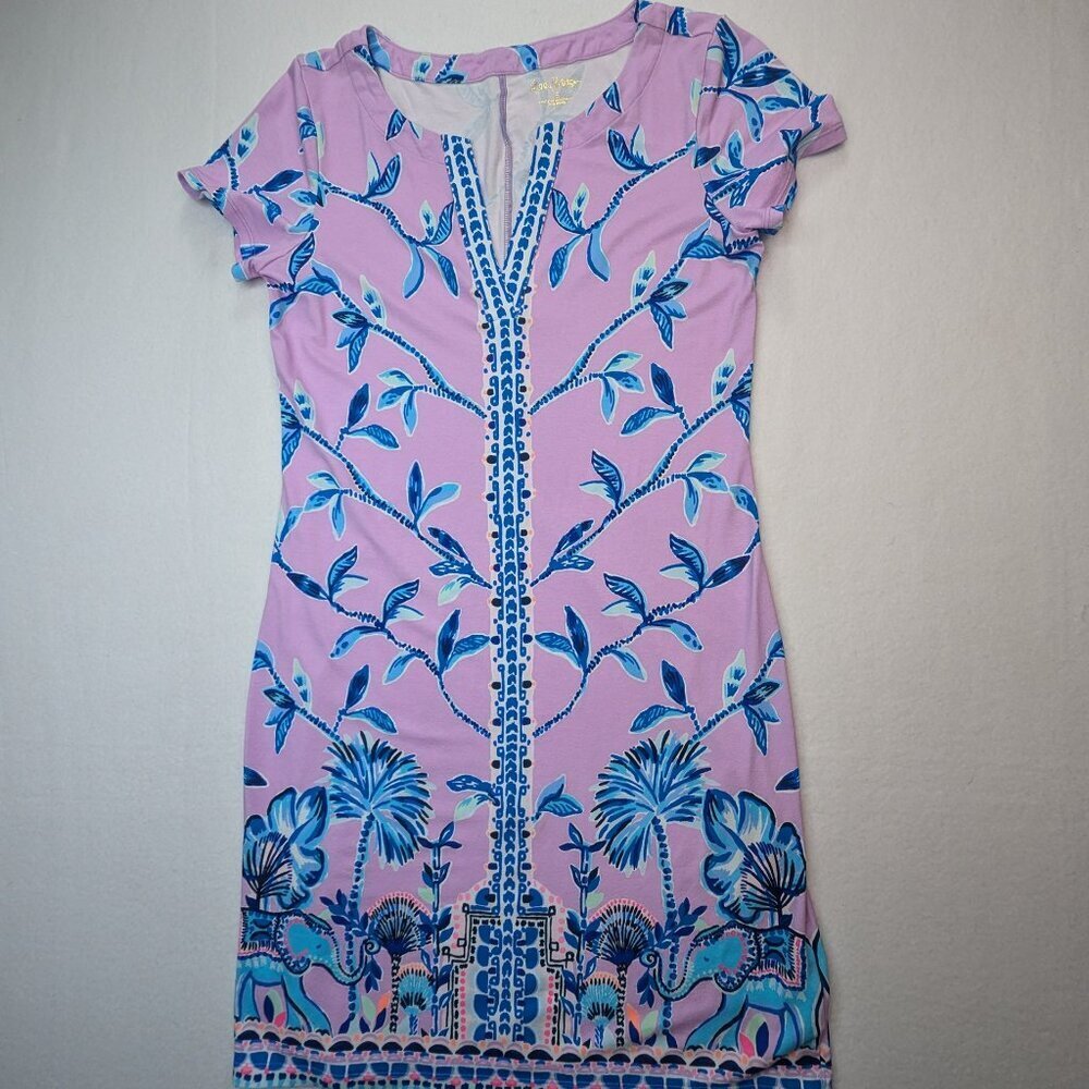 Lilly Pulitzer Women' Sophiletta Womens T-Shirt Short Sleeve Dress Small Purple - Picture 6 of 14